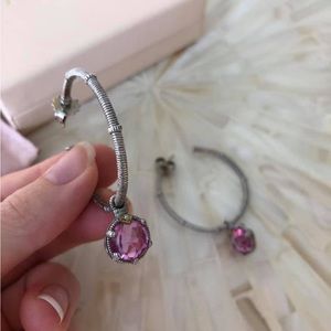 NWT! Judith Ripka Sterling Silver Hoop Earrings